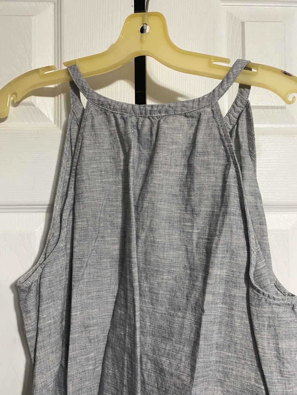 GAP gray linen cotton tank top shirt size LARGE - Picture 6 of 9